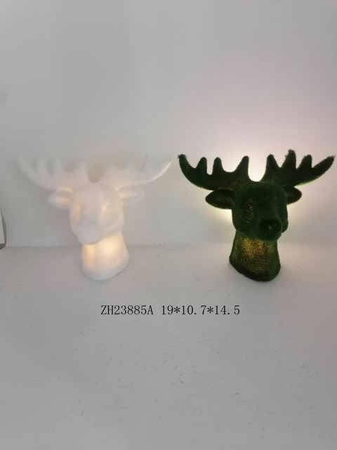 磁器 ホワイト&レッド トナカイ ライト - 12