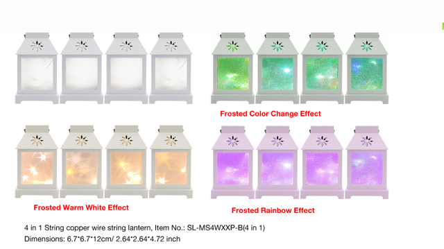 屋内装飾 4 in 1 ストリング銅線ストリング ランタン、商品番号:SL-MS4WXXP-B(4 in 1) - 20