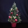 クリスマスグリーンミニツリー+植木鉢+レッドとギルターボール/グリッター松ぼっくり - 46
