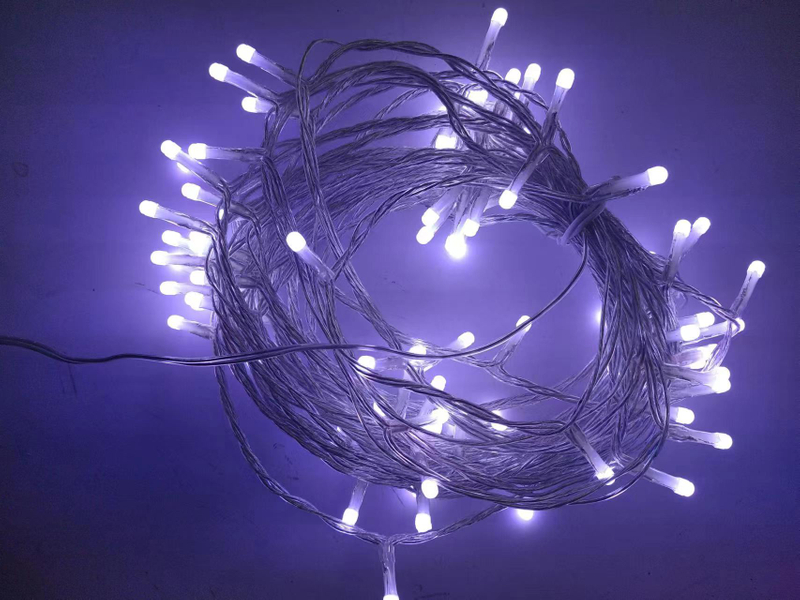 F4 8機能ホワイトコントローラーとペアになった白色光（100個の電球）のあるマカロンスタイルのライトストリング