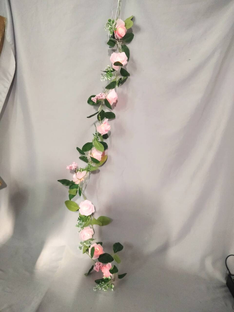 バラの形をしたLEDストリングライト - 透明なAA*2バッテリーケースで直径8cmの咲く、ロマンチック/装飾照明に最適