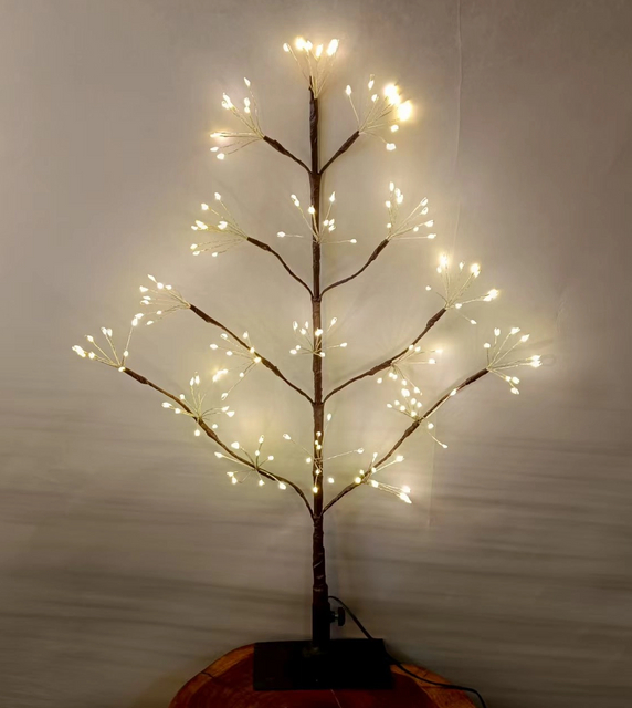 ハーフツリーLEDライト、高さ61cmの暖かい白いライト、頑丈なベースが含まれています