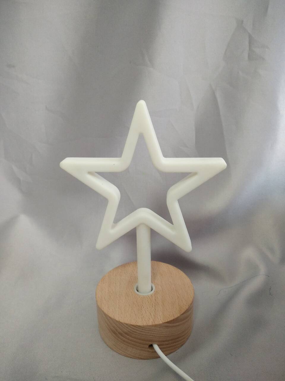 木製のベース五gram星ランプ