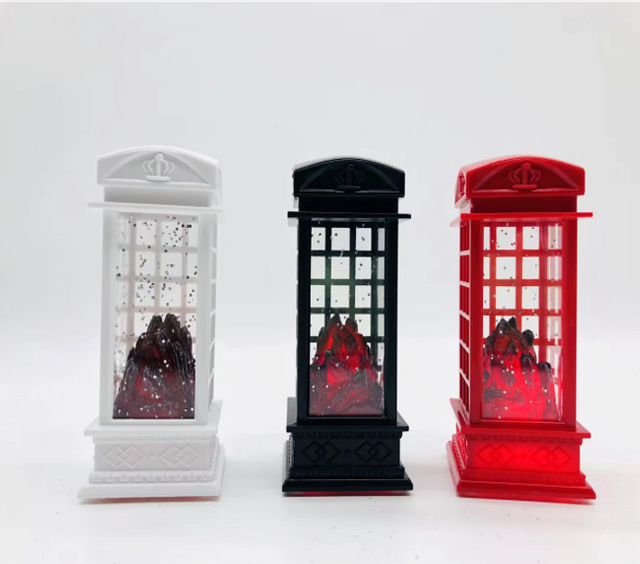 アクリル電話ボックス水灯 燃える炭