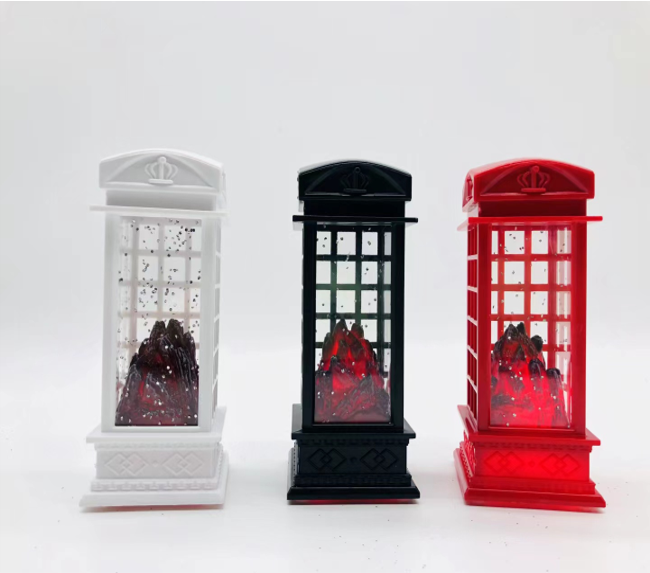 アクリル電話ボックス水灯 燃える炭