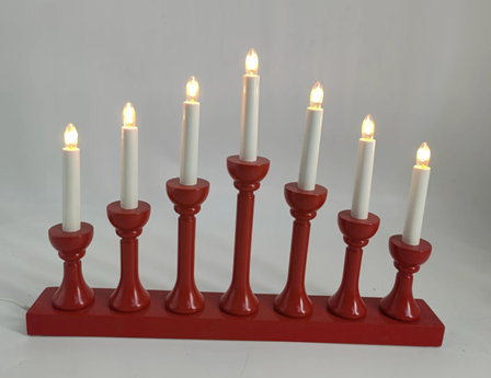 7 LED 木製キャンドルブリッジライト 1